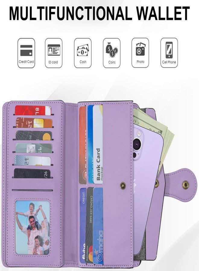 Travelambo Gifts for Mom Wallets Women RFID Large Capacity Luxury Waxed Leather Clutch Wallet Multi Card Organizer - Image 5