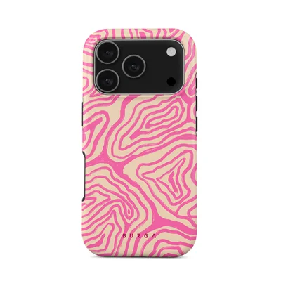 BURGA iPhone 17 Pro Pink Shores Premium Case Compatible with Hybrid Dual-Layer Hard Shell + Silicone Protection - Scratch-Resistant Shockproof Mobile Cover
