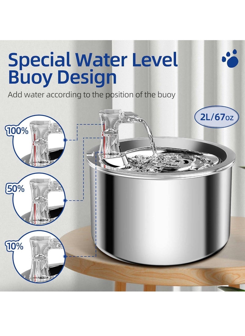 Pet Stainless Steel Automatic Water Fountain 2L 67OZ - pzsku/Z2956EB1A17B52D626340Z/45/_/1717748346/833f55c7-96f7-4f90-a672-acb4dac2bde5