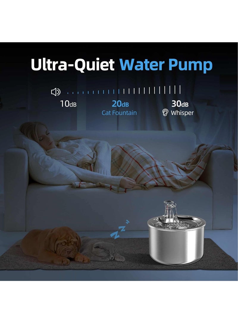 Pet Stainless Steel Automatic Water Fountain 2L 67OZ - pzsku/Z2956EB1A17B52D626340Z/45/_/1717748357/7a02a43a-d945-42fe-ba50-3d02b6153f85