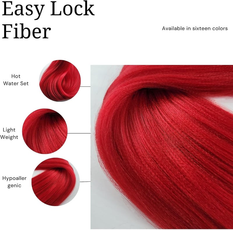 Leticia Red Braiding Hair Pre stretched for Boho Braids Boho Braiding Hair with Boho Curls - Image 4