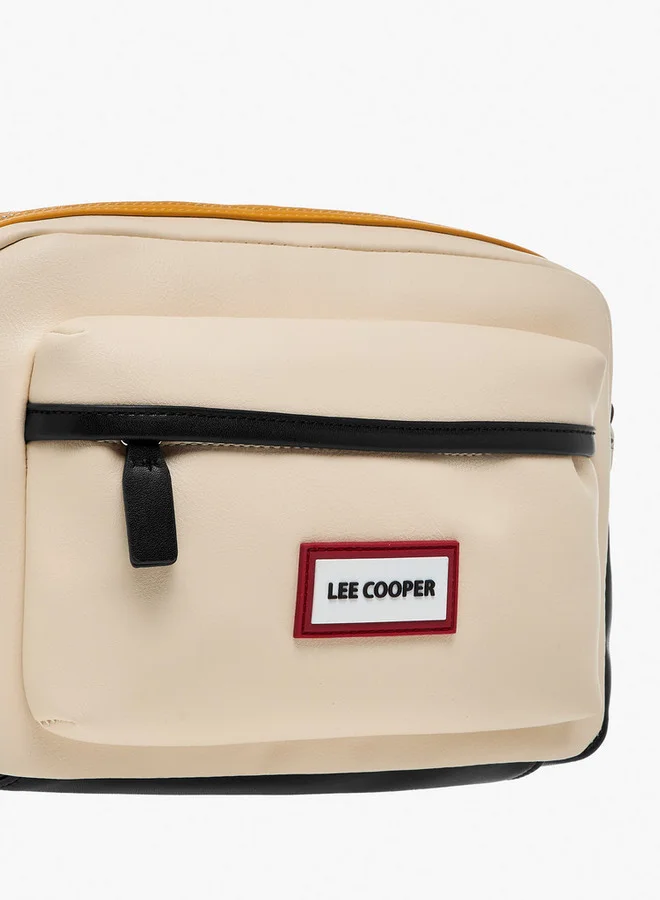 Lee Cooper Logo Accent Crossbody Bag with Zip Closure