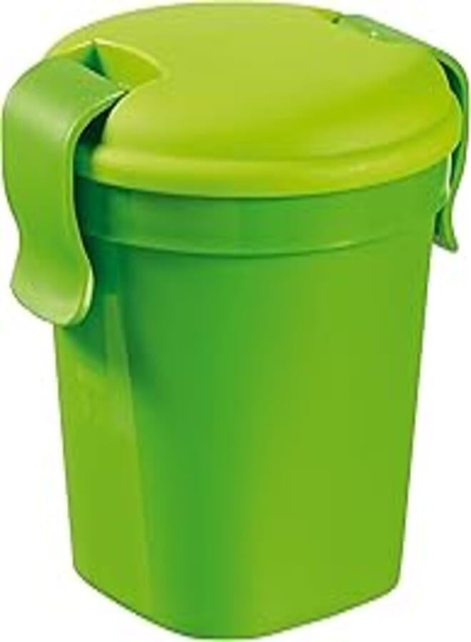 كوب الغداء والتنقل من كيرفر، أخضر غامق/أخضر فاتح، 10.7 × 12 × 11 سم