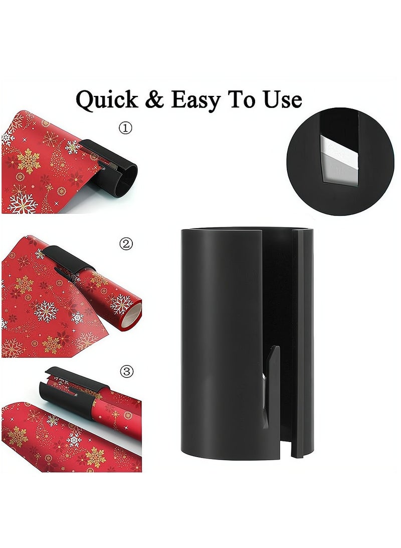 Excefore Wrapping Paper Cutter 3 Pcs Gift Wrap Cutter, Portable Sliding Wrapping Paper Roll Cutter Tool Makes Wall Sticker Decorations and Gift Packaging - Image 3