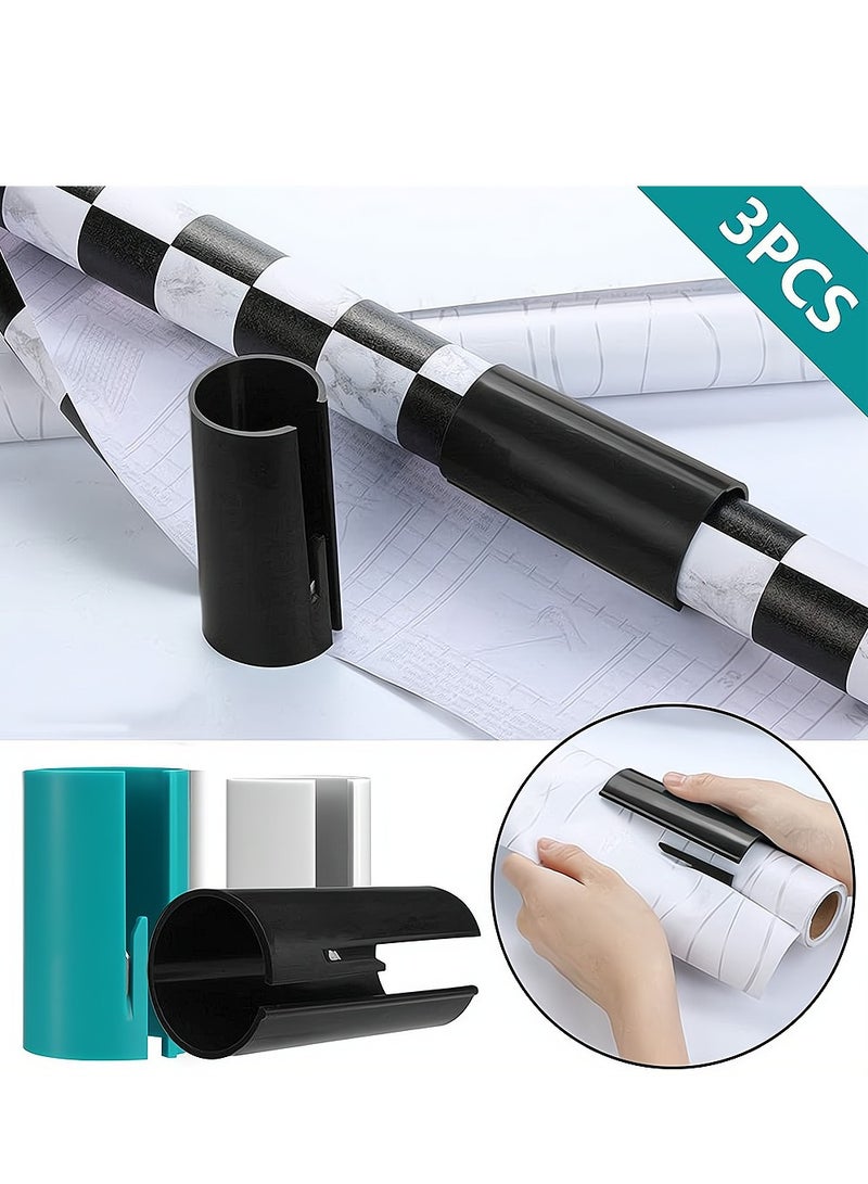 Excefore Wrapping Paper Cutter 3 Pcs Gift Wrap Cutter, Portable Sliding Wrapping Paper Roll Cutter Tool Makes Wall Sticker Decorations and Gift Packaging - Image 2