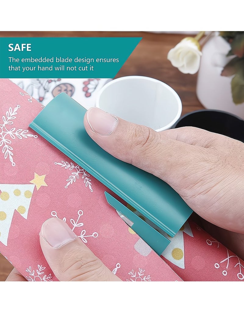 Excefore Wrapping Paper Cutter 3 Pcs Gift Wrap Cutter, Portable Sliding Wrapping Paper Roll Cutter Tool Makes Wall Sticker Decorations and Gift Packaging - Image 4