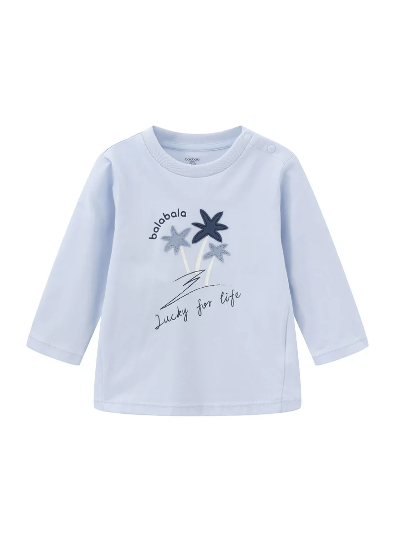 Balabala Blue Baby Boys Round v-neck long-sleeved T-shirt for Men | Best Price UAE