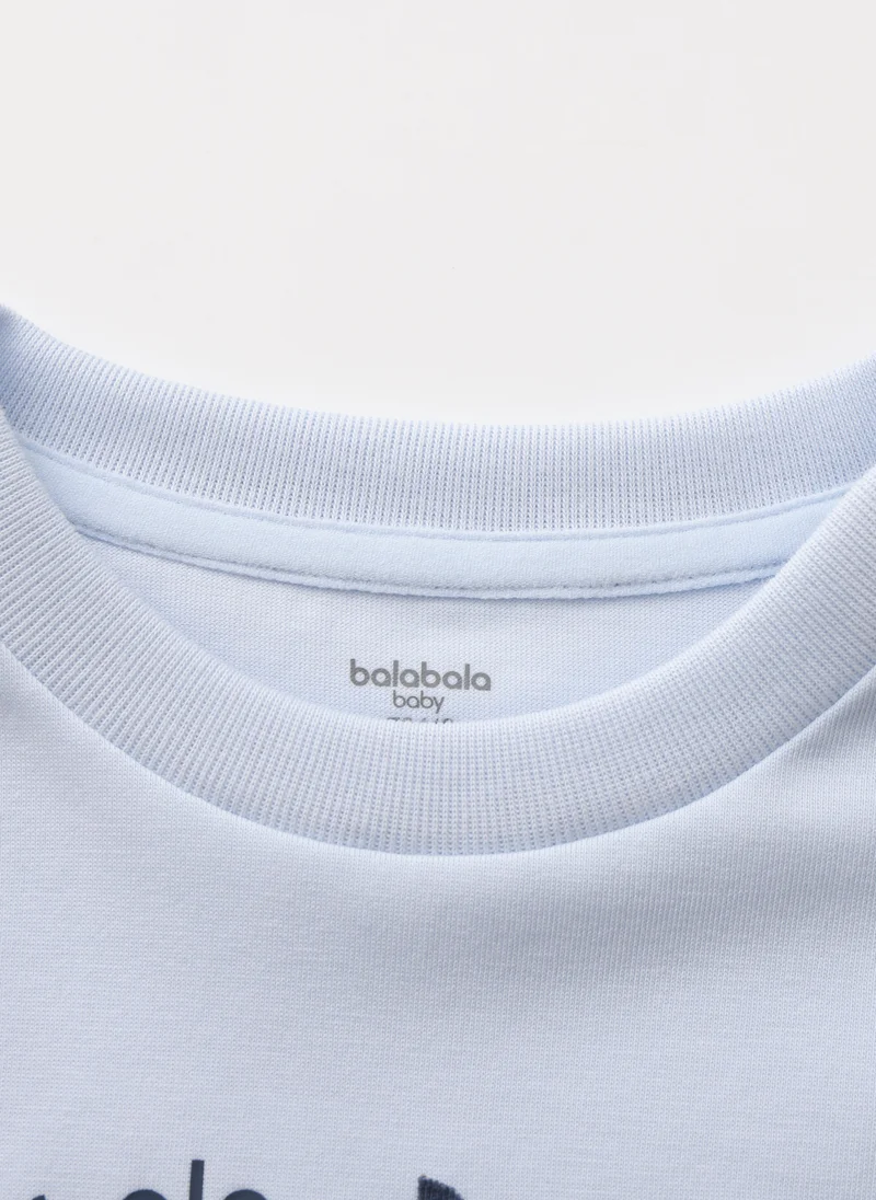 Balabala Blue Baby Boys Round v-neck long-sleeved T-shirt for Men | Best Price UAE