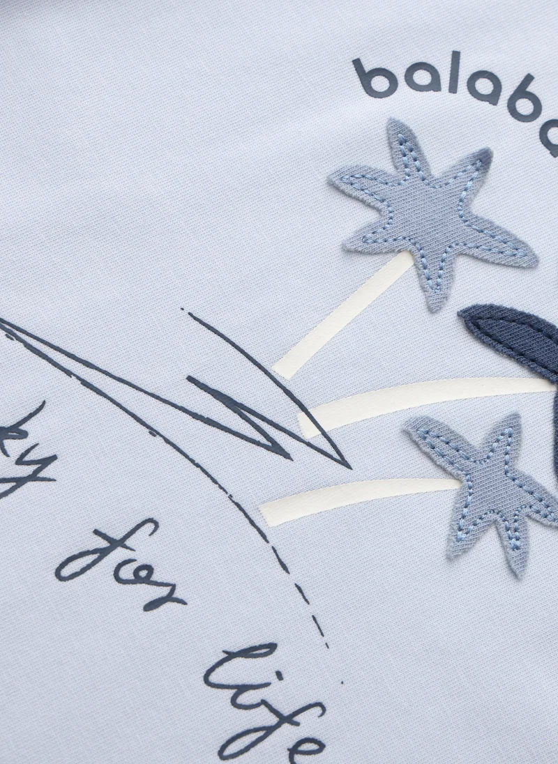 Balabala Blue Baby Boys Round v-neck long-sleeved T-shirt for Men | Best Price UAE