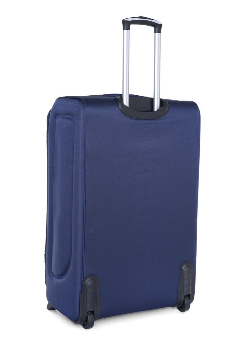 SENATOR - Soft Shell Cabin Size Luggage Trolley Expandable Ultra Lightweight Suitcase With 2 Wheels Navy Blue - Image 1