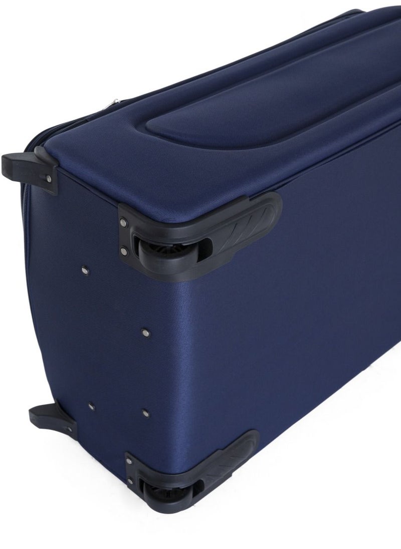 SENATOR - Soft Shell Cabin Size Luggage Trolley Expandable Ultra Lightweight Suitcase With 2 Wheels Navy Blue - Image 1