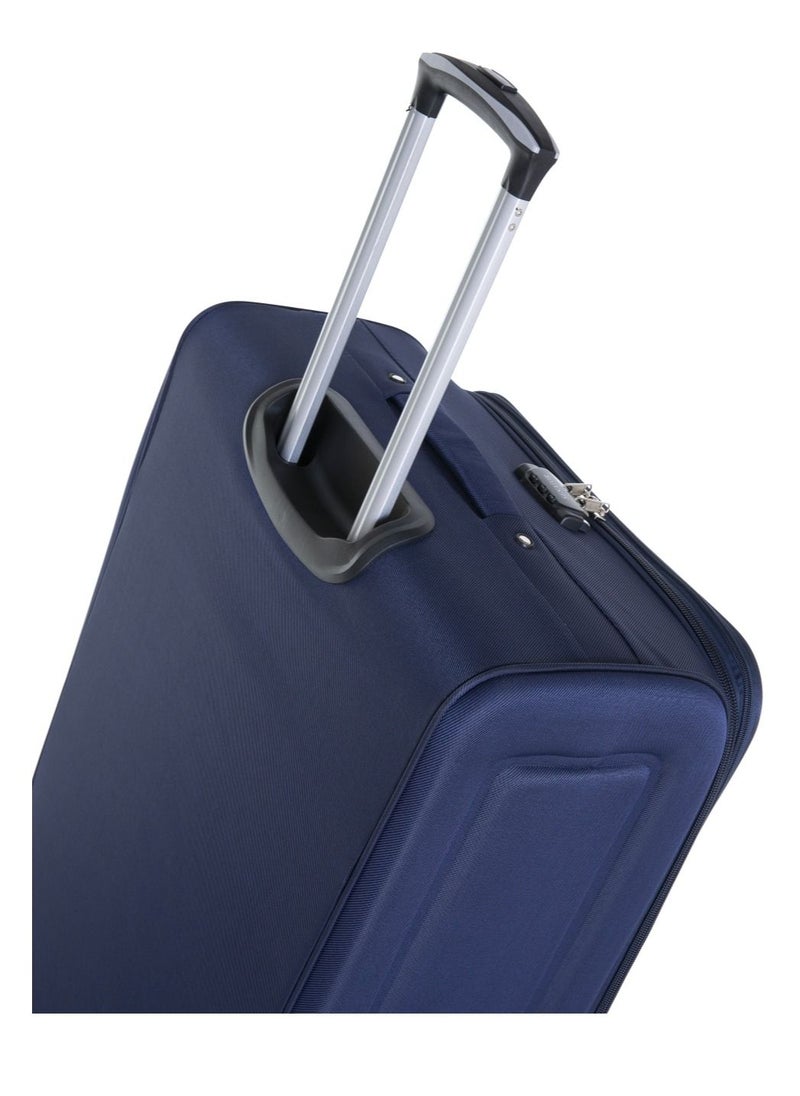 SENATOR - Soft Shell Cabin Size Luggage Trolley Expandable Ultra Lightweight Suitcase With 2 Wheels Navy Blue - Image 1
