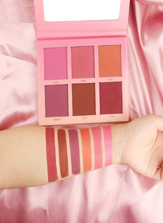 GOLD MAX Beauty Touch Blush Palette With Highly Blendable Shades | Pigmented Blusher For A Natural Flush | Silky Pigments For Long Lasting Shimmer Look | Suitable For All Skin Tone | 6 Multi Shades - Image 3