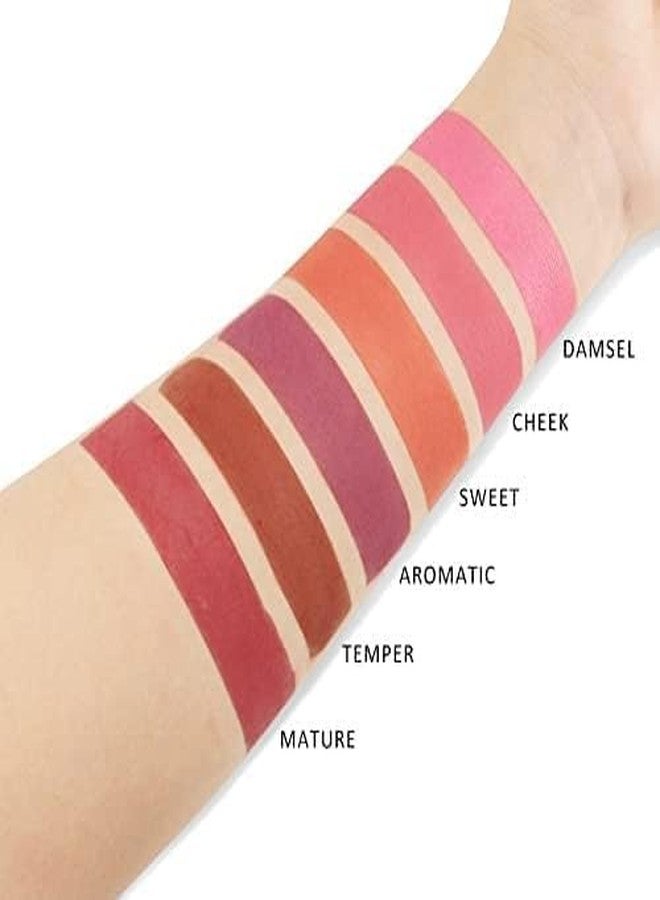 GOLD MAX Beauty Touch Blush Palette With Highly Blendable Shades | Pigmented Blusher For A Natural Flush | Silky Pigments For Long Lasting Shimmer Look | Suitable For All Skin Tone | 6 Multi Shades - Image 5