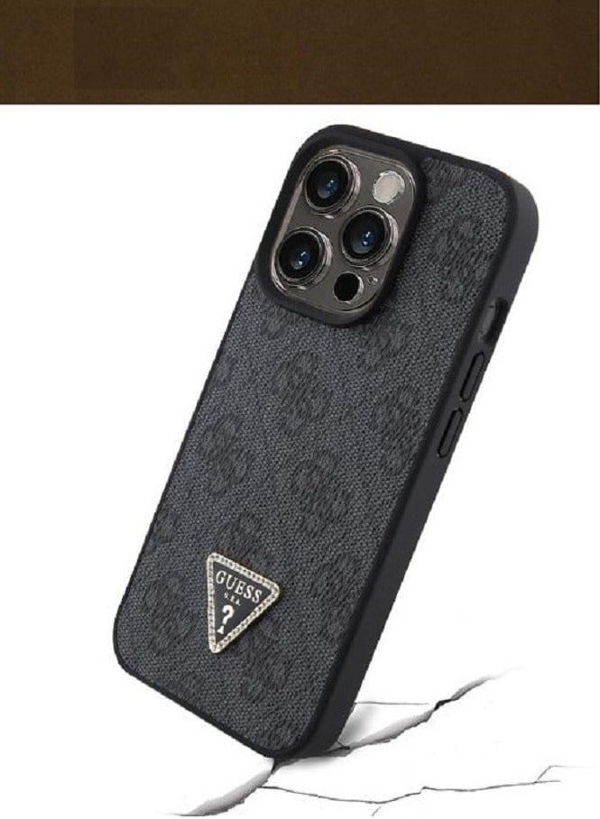GUESS Stylish French Design Shockproof Leather Phone Case with Original GUESS Logo and Removable Strap for iPhone 16 Pro Max - Image 5
