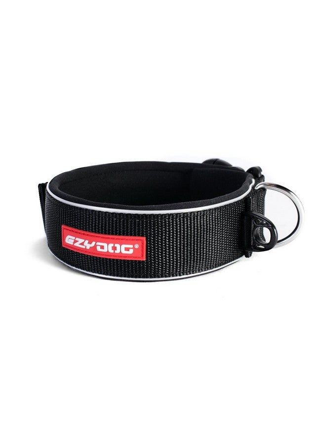 إيزي دوج طوق إيزي دوج نيو كلاسيك عريض من النيوبرين مقاوم للماء والروائح الكريهة للكلاب الكبيرة - عاكس للسلامة الليلية ومبطن للراحة - متانة فائقة وسهولة التنظيف (XXX-Large، أسود) - Image 1