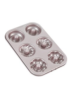 chefmade Donut Mold Cake Pan 6 Cavity Non-Stick Pattern Doughnut Bakeware  - Image 1