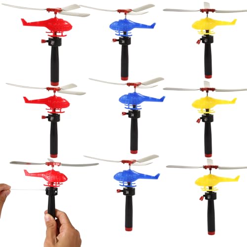 VETE 8 Pack Planes Toys Flying Toy Helicopter for Kids Toddlers 360 Rotating Helicopter Airplane Toys for Boys Girls Bulk Toys Party Favors Classroom Prizes Pinata FillersGoodie Bag Stuffers - Image 1