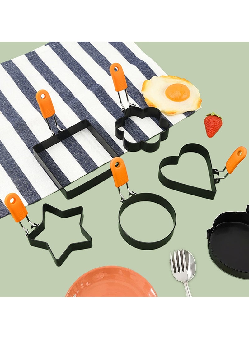 general Stainless steel omelette stainless steel square egg ring non-stick omelette mold poached egg mold set - Image 1