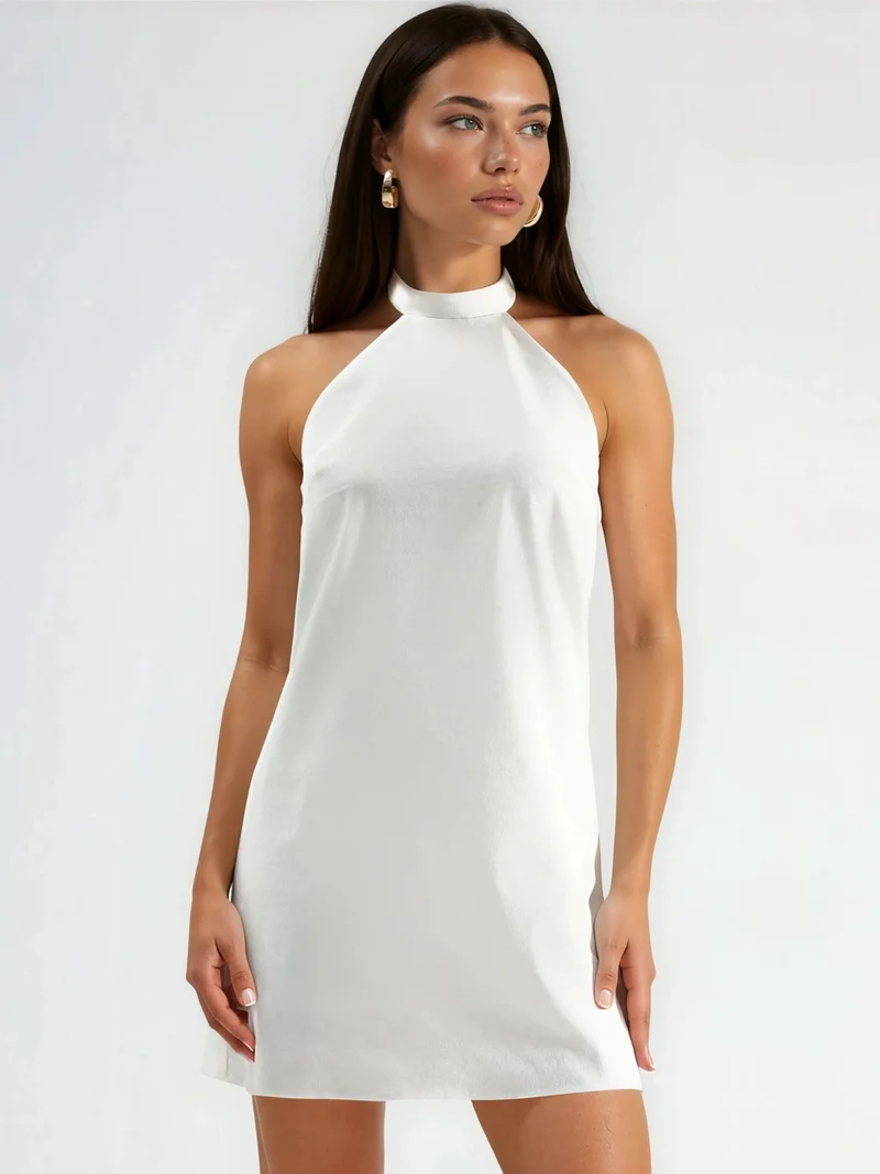 HICCUP Halter-Neck Open-Back Dress