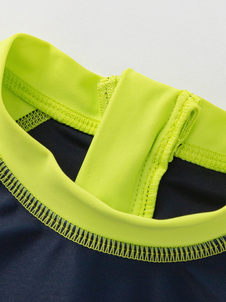 بالابالا بدلة سباحة للبأكمام قصيرة مع قبعة مطابقة للأولاد - Image 3