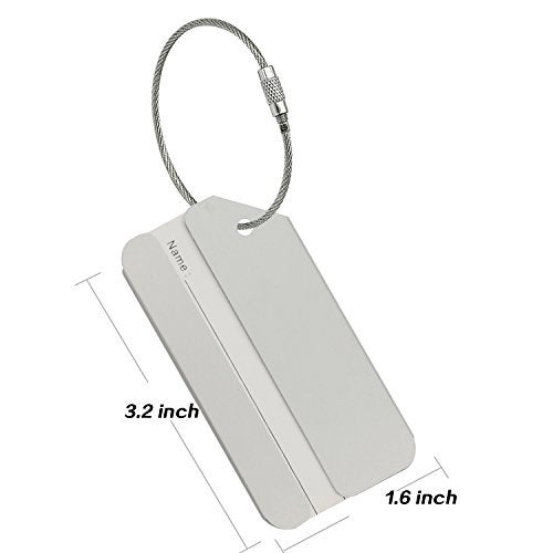 Ovener Aluminum Luggage Tags, Luggage Tag Holders for Travel Luggage Baggage Identifier by Ovener (2Pack Silver) - Image 5