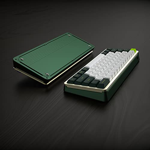 DRAOZA GK61 Custom DIY Gaming Mechanical Keyboard Kit, Aluminum Metal CNC Shell, RGB Hot Swap 3pin/5pin Switch, Programmable Triple Mode Bluetooth 5.0/USB-C Wired/2.4GHz Wireless(Green) - Image 3