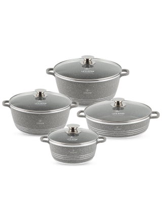 8-Piece Granite Cookware Set Kitchen Pots and Pans Set Includes Stock Pots and Low Pot Non Stick Cooking Set Healthy 100% PFOA & PFAS Free - pzsku/Z2957AFF9A7B2B5826C53Z/45/_/1706785335/91f2bf0d-0a76-4bc1-9ffd-84e52376e76d