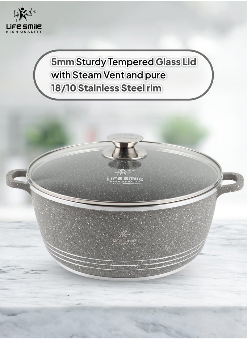 Life Smile - 8-Piece Granite Cookware Set Kitchen Pots and Pans Set Includes Stock Pots and Low Pot Non Stick Cooking Set Healthy 100% PFOA & PFAS Free - Image 1