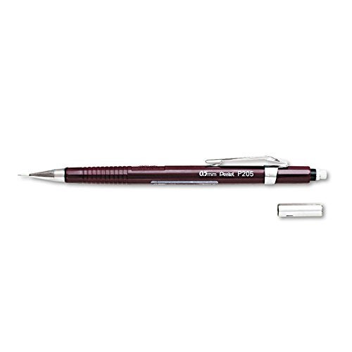 Pentel Sharp Mechanical Pencil, 0.5mm, Burgundy Barrel, Each -  PENP205B - Image 1