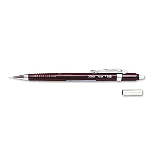 Pentel Sharp Mechanical Pencil, 0.5mm, Burgundy Barrel, Each -  PENP205B - Image 3