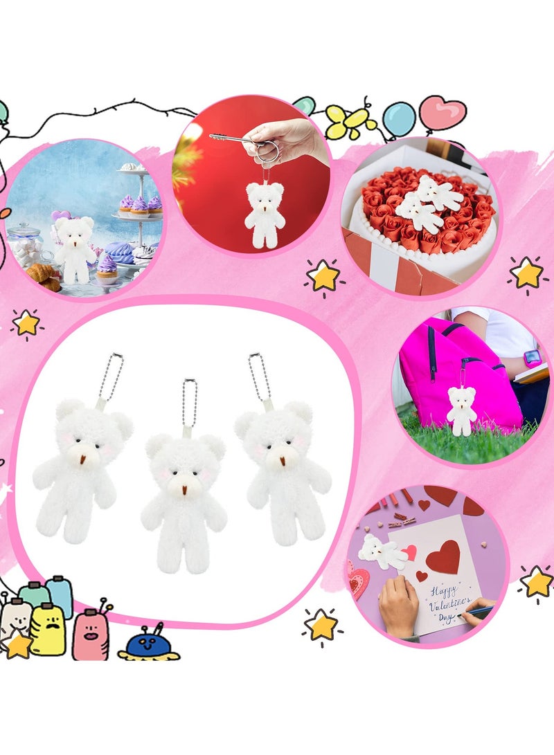 Plush Bear Stuffed Animals Pendant, Mini Stuffed Tiny Bear Soft Plush Stuffed Bear Doll for Gift DIY Birthday Party Accessory Decorations 12 Pcs - Image 3