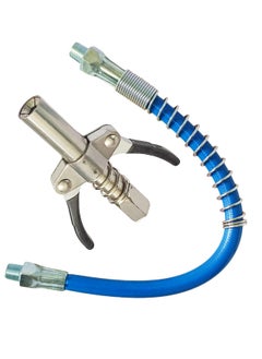 Inditrust Inditrust 1pc Double handle Grease Gun Coupler with 1pc 30cm Hose 10000 PSI compatible with All Grease Guns 18  - Image 2