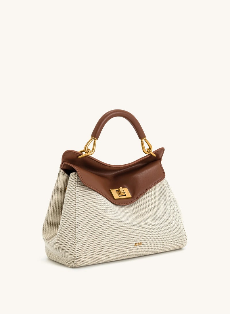 جيه دبليو بي JW PEI النساء New Lucia Tote حقيبة واحدة الكتف حقيبة اليد (كريم بني)  - Image 3