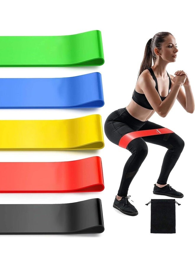 Generic Yoga Resistance Bands for Woman, Fitness Resistance Bands, Elastic Bands for sports and training,Home Gym,5 pcs  - Image 1