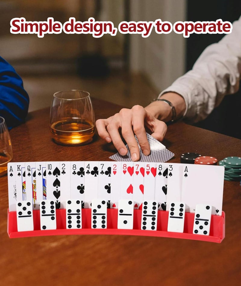 KalamkariX Playing Cards Holder, Sturdy and Portable Design for Poker and Board Games, Compact Card Stand for Family Nights, Parties, and Travel Entertainment - Image 5