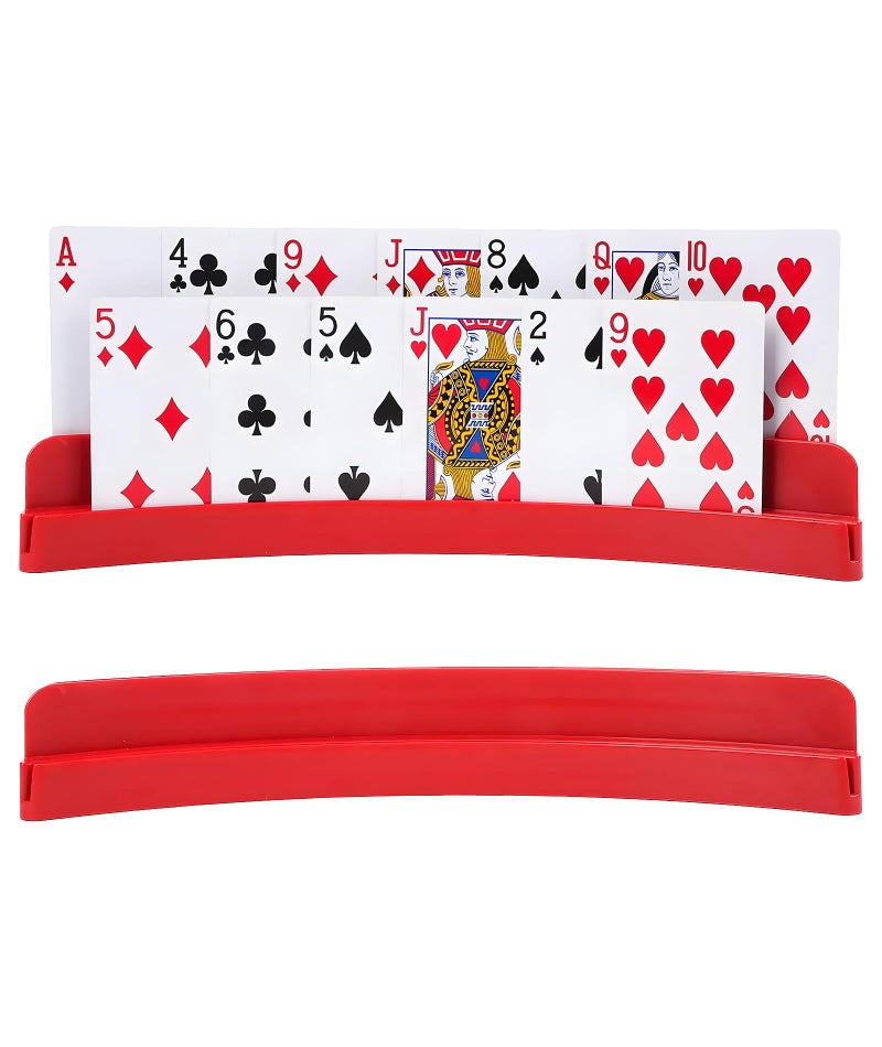 KalamkariX Playing Cards Holder, Sturdy and Portable Design for Poker and Board Games, Compact Card Stand for Family Nights, Parties, and Travel Entertainment - Image 1