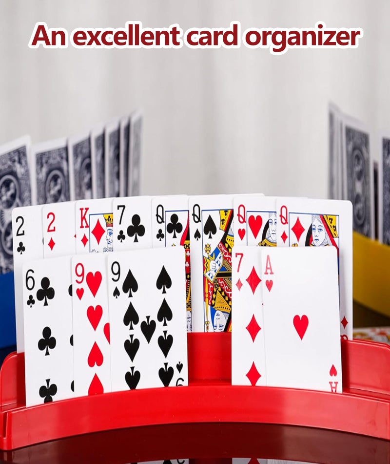 KalamkariX Playing Cards Holder, Sturdy and Portable Design for Poker and Board Games, Compact Card Stand for Family Nights, Parties, and Travel Entertainment - Image 4