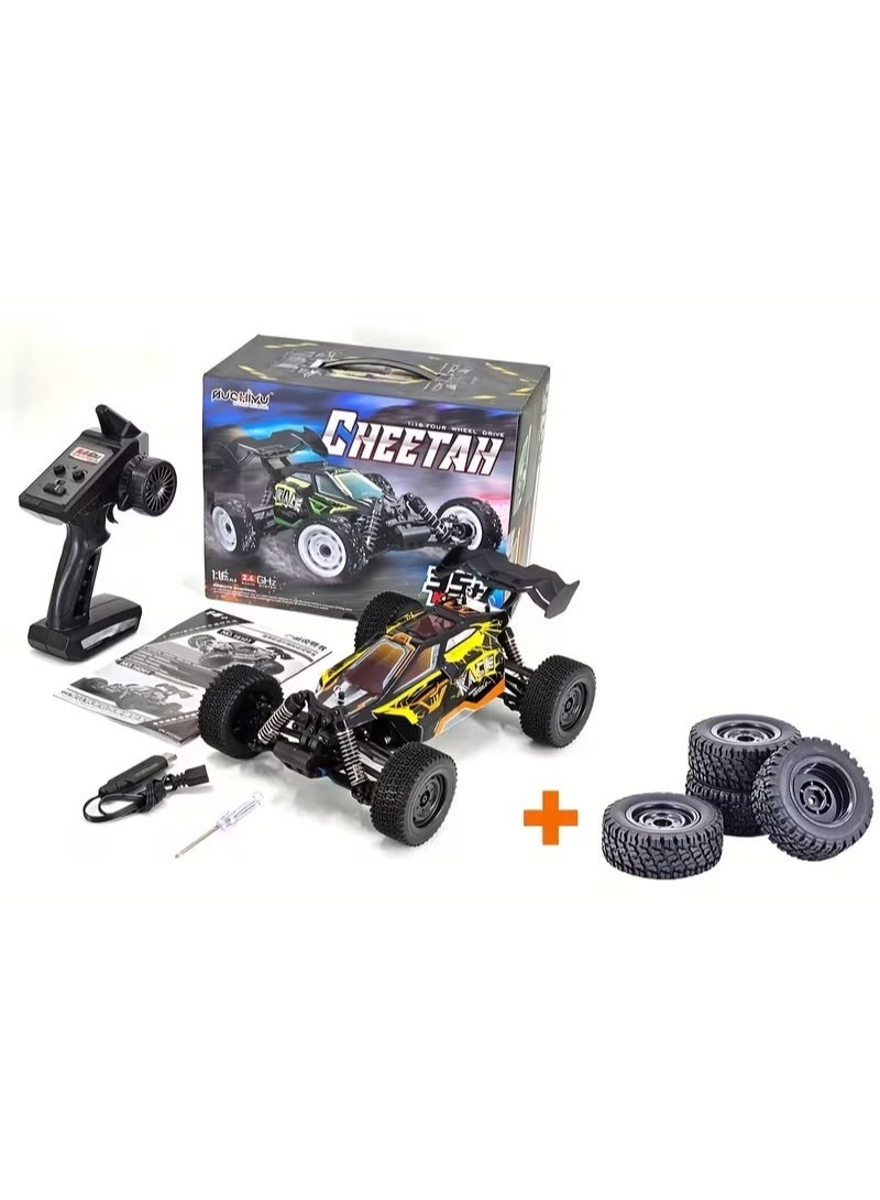 1:16 Scale Speed Race RC Drift Buggy Car – 4x4 High-Speed Racing Remote Control Car with Powerful Motor, Extra 4 Tyres and Durable All-Terrain RTR Design for Kids and Adults - Image 3
