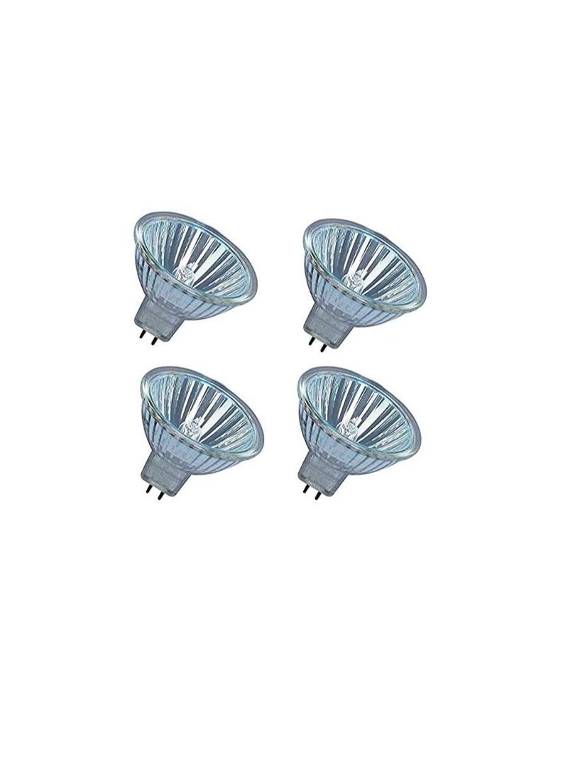 OSRAM Circular Dimmable Long Lasting Lifespan illumination Entrance Kitchen Restaurents Track Recessed Halogen Bulb Pack Of 4 12V 50W MR16 Yellow  - Image 2
