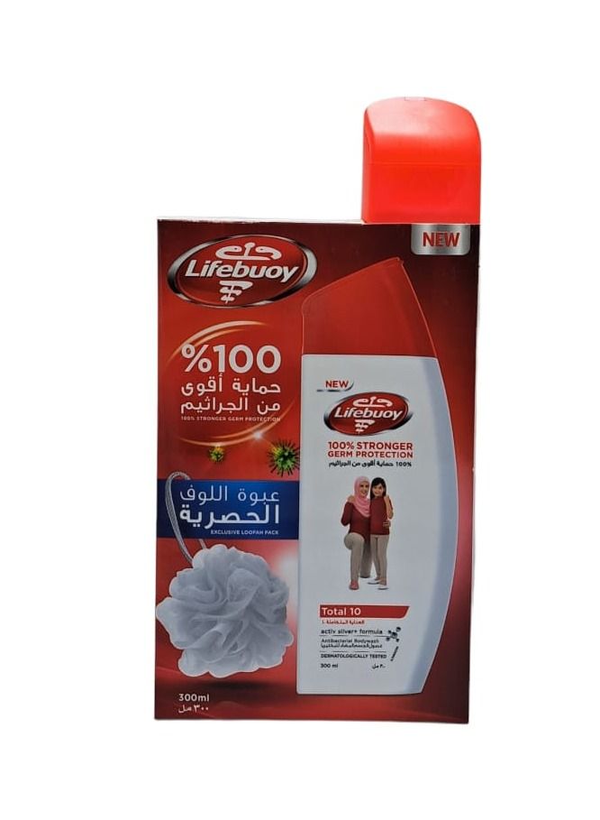 TOTAL Complete care Body Wash 300 ml And A Shower Loofah - Image 2