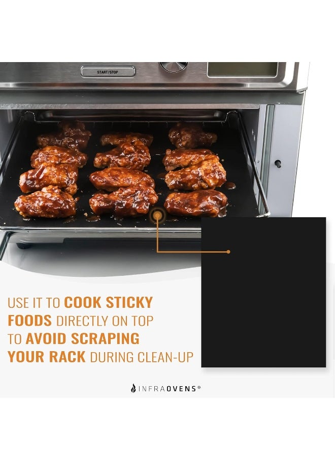 Generic - Reusable Liners for Toaster Oven Air Fryer 12 x 13 Accessories Compatible with Emeril Lagasse, Kitchenaid, Cuisinart, Black & Decker, Breville + More, Liner Protectors for Oven Trays and Racks - Image 1