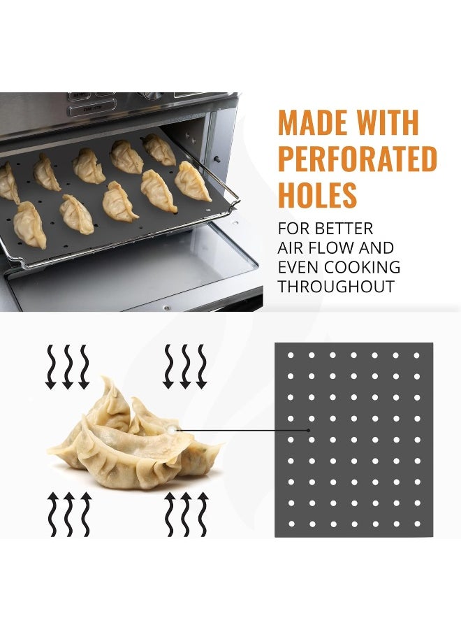 Generic - Reusable Liners for Toaster Oven Air Fryer 12 x 13 Accessories Compatible with Emeril Lagasse, Kitchenaid, Cuisinart, Black & Decker, Breville + More, Liner Protectors for Oven Trays and Racks - Image 1