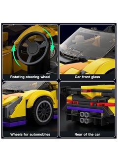 mould king Mould King 27053 Speed ​​Champoin Veneno Supercar Building Kit, toys-and-games/building-toys, Toy Car Building Blocks, Speed ​​Racing Building Blocks, building blocks for kids 8+ (365 Pieces)  - Image 5