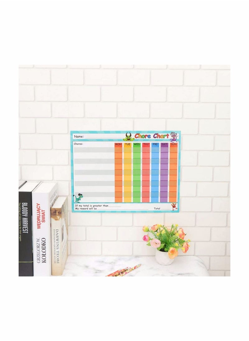 Y&D - Dry Erase Reward Chart for Kids Teach Children Responsibility and Good Behavior Reusable Self Adhesive Potty Class Schedule Home Classroom - Image 1