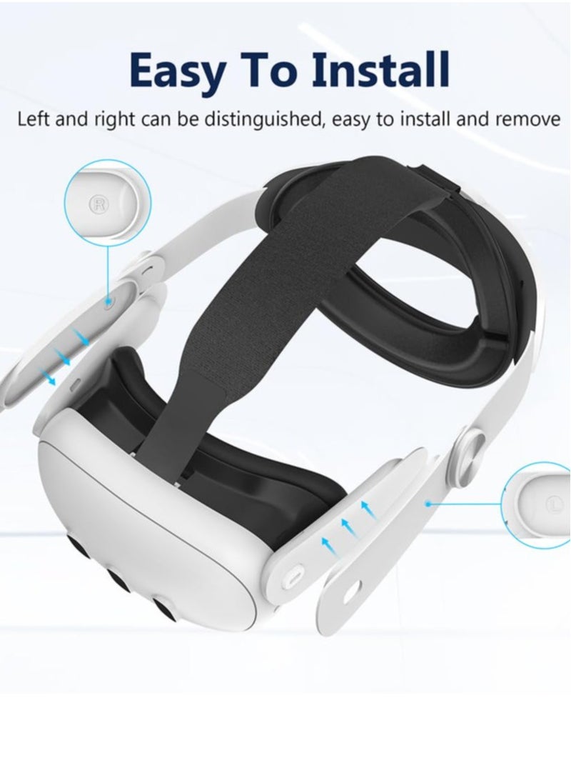 Excefore - Adjustable Head Strap for Meta Quest 3 Accessories, Comfortable Lightweight Adjustable Elite Headset Replacement Accessories for Meta Quest 3, VR Headset Strap Replacement for Meta Quest 3 - Image 1