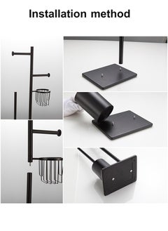 Miya Toilet Paper Holder with Aromatherapy Holder Bathroom Toilet Decor Decorative Paper Towel Roll Holder Bathroom Freestanding Storage Rack Floor Standing Toilet Paper Dispenser  - Image 5