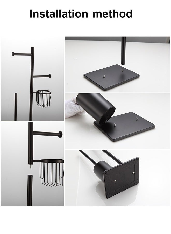 Miya Toilet Paper Holder with Aromatherapy Holder Bathroom Toilet Decor Decorative Paper Towel Roll Holder Bathroom Freestanding Storage Rack Floor Standing Toilet Paper Dispenser  - Image 5
