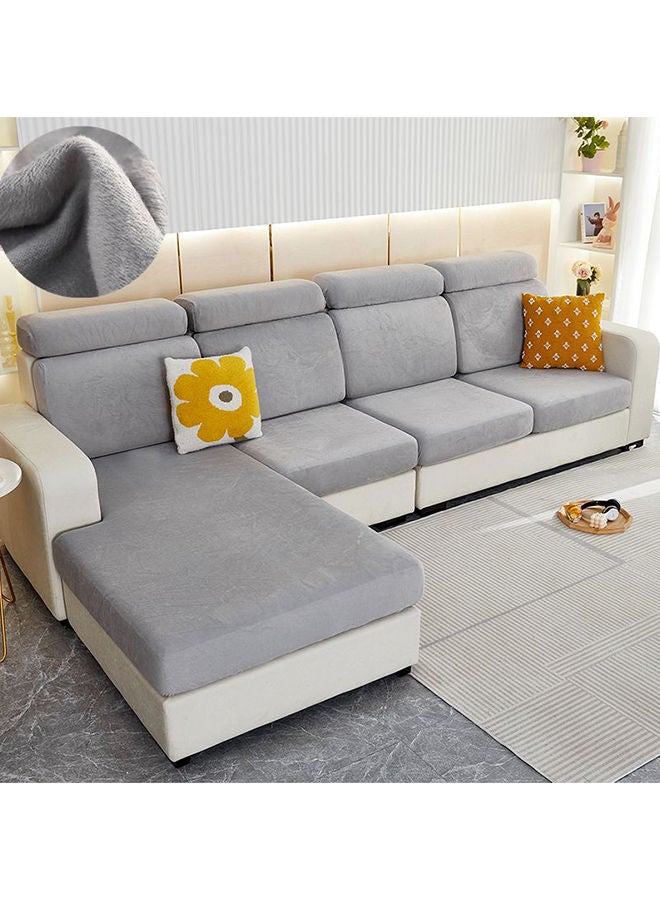 Sharpdo Solid Color Thickened Plush Sofa Cushion Cover XS Size - Knitted Velvet, Elastic & Eco-Friendly - Image 5