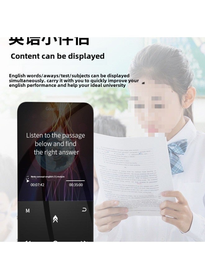 Genuine Goods Bluetooth Mp4 Touch Screen Mp3 Small Portable Music Player Walkman P3 Ebook Student Version-Colour:Blue Touch Version [bluetooth 5.4+sound Dictionary/enlarged Battery]-Capacity:128gb Has Downloaded Popular Resources (songs + Novels) - Official Standard + [protective Cover] - Image 5